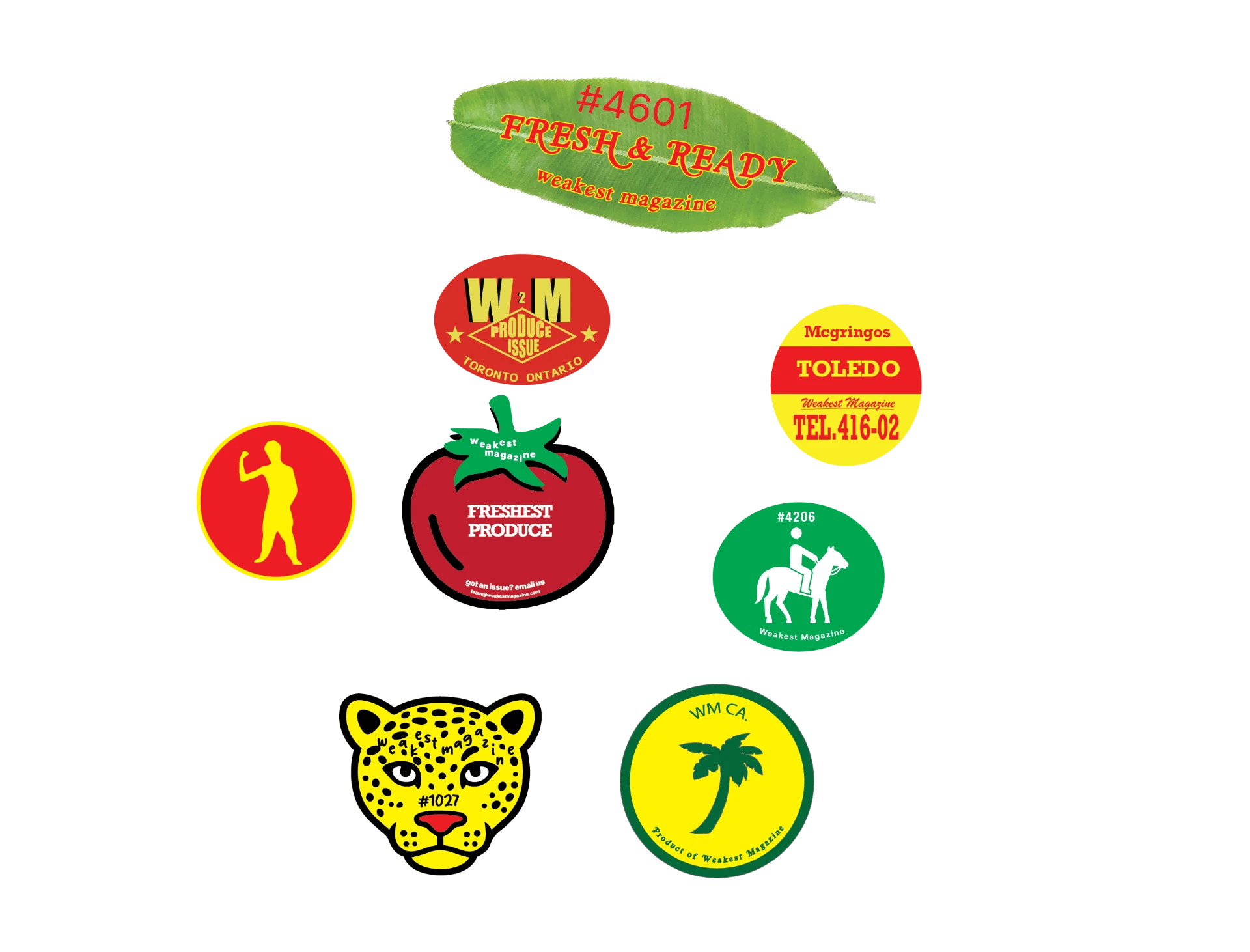 weakest magazine — fruit stickers